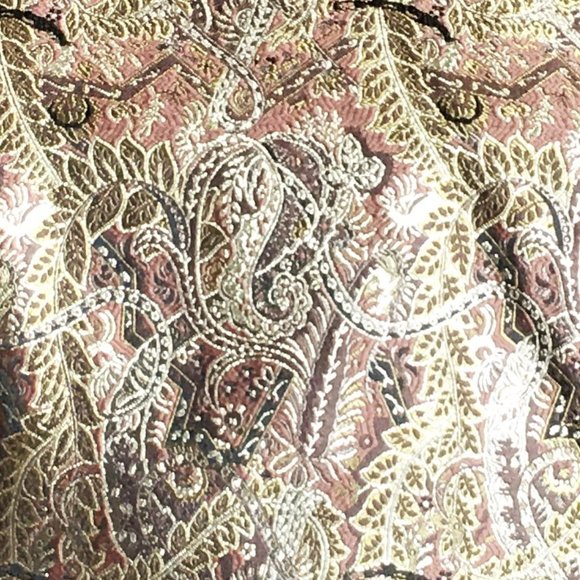 CHETTA B Gold Brocade 2-pc Skirt Set w/Mink Trim - Picture 9 of 16